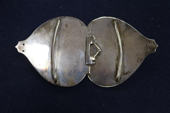 A Chinese cream jug and a small group of mixed metal items.